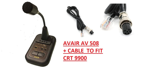 AV-508 DESK CONDENSER MICROPHONE HAM RADIO AV 508 + CABLE FIT CRT 9900