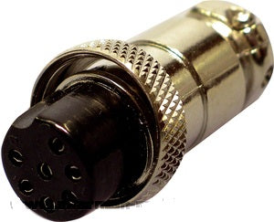 PLUG 7 pin metal female microphone plug with built-in cable grip
