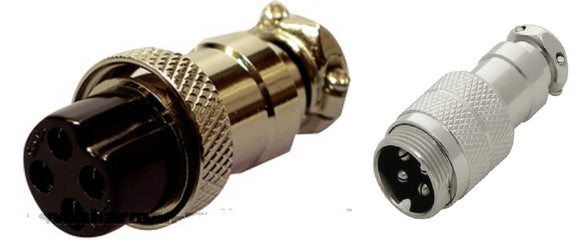 4 PIN MICROPHONE PLUG & CONNECTOR INLINE SOCKET