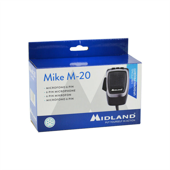 Midland Alan M-20 Cb Radio Microphone 6-pin 48/78/248/248 XL 278