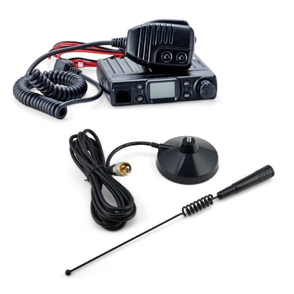 CB Radio Kit ANYTONE MINI 12 v + Micro Mini Mag Antenna UK EU Mobile Set Up