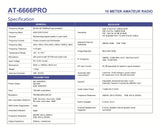 Anytone AT-6666 PRO High Power 10 11 METER Ham CB Radio EXPORT MODE