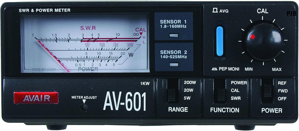 Avair AV 601 HF VHF UHF SWR POWER METER HF VHF UHF 5W, 20W, 200W, 400W, 1000W
