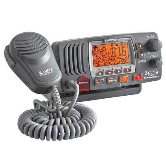 COBRA F77 FIXED VHF MARINE BOAT RADIO WITH GPS (GREY)