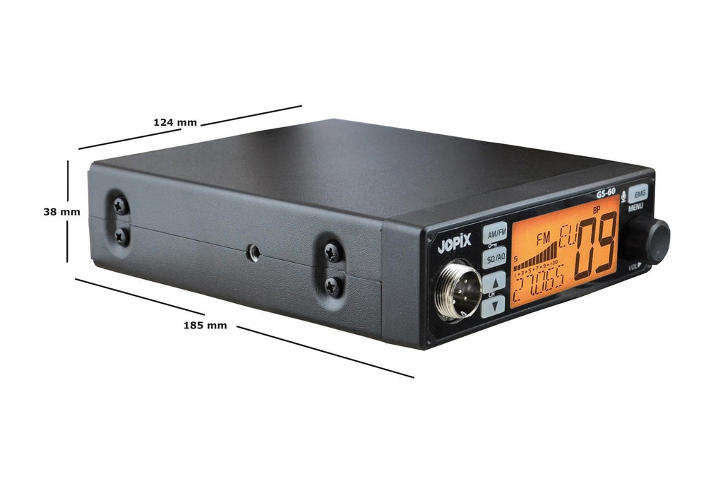 JOPIX GS 60 MOBILE CB TRANSCEIVER EUROPEAN MULTINORM UK 40 27/81 + MOONRAKER MAG