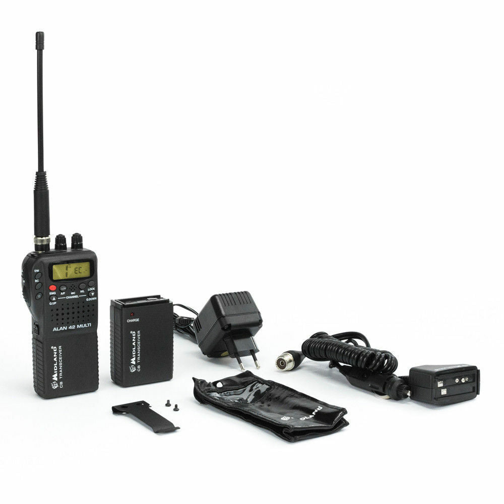 Midland Alan 42 DS AM FM Multi Band 42 DS Handheld CB + Moonraker Mini Mag Mount