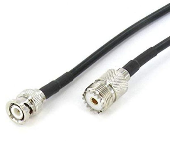 SOB58M-05 0.5M MIL SPEC SO239 TO BNC(M) RG58 PATCH LEAD