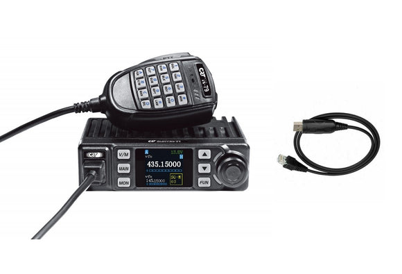 CRT ELECTRO UV UHF VHF DUAL BAND MOBILE TRANSCEIVER 2m 70cm V3 WITH VOX CABLE & SOFTWARE