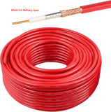 RRG58CU Red Coax Cable military Spec  High Quality Low Loss