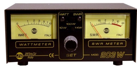 ZETAGI 203 SWR WATT METER 3-200MHZ