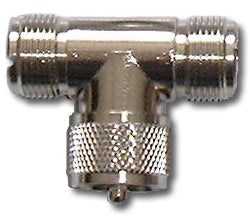 PL259 TO SO239 X2 STANDARD T-PIECE ADAPTER