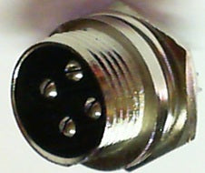 cb ham 4 pin microphone chassis socket