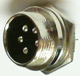 cb ham 5 pin microphone chassis socket