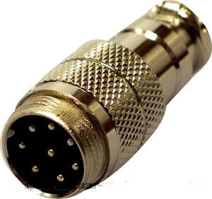 PLUG NC-529 8 PIN MALE INLINE MICROPHONE PLUG