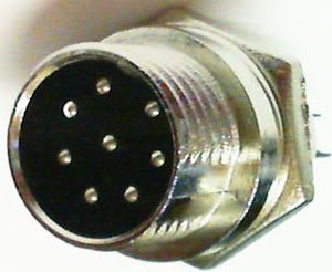 cb ham 8 pin microphone chassis socket