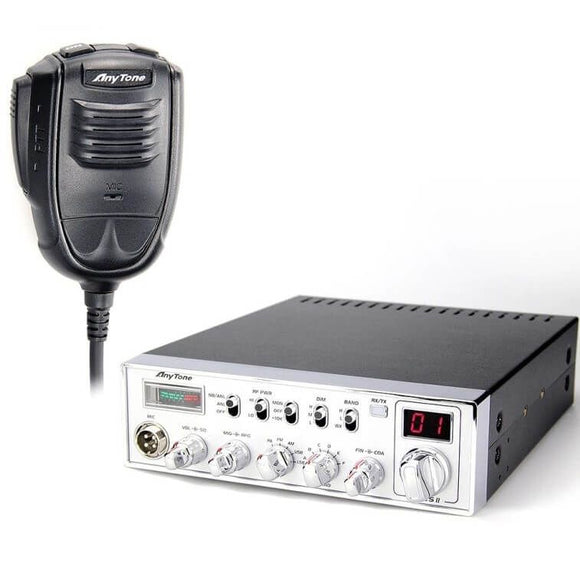 ANYTONE ARES II AM/FM/SSB 10M 11M MOBILE TRANSCEIVER CB HAM RADIO + SO ...