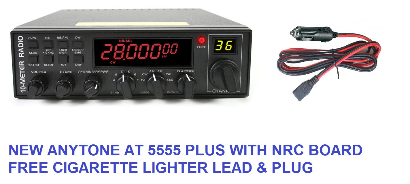 ANYTONE AT 5555 PLUS V3 V VOX HF CB 10m 11m RADIO SSB FM AM & NRC BOARD