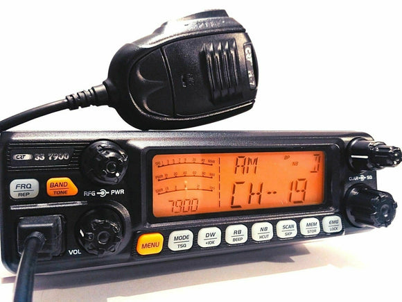 CRT SS 7900 V TURBO CB HAM RADIO + PROGRAMMING CABLE & SOFTWARE