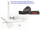 CRT Space U UHF Radio 446 PMR PRE PROGRAMMED + JETFON A 400 UHF BASE AERIAL ANTENNA