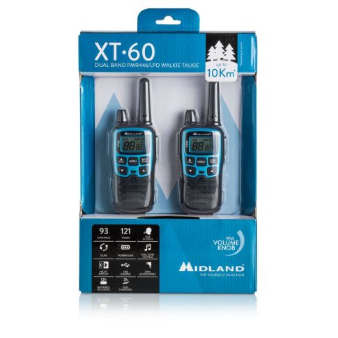 MIDLAND XT60 PMR 446 TWIN PACK TRANSCEIVERS – P J Box