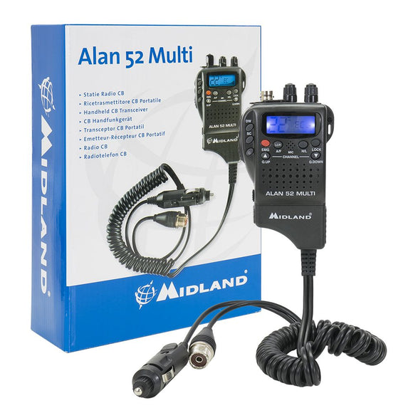 Portable CB Radio Midland Alan 52 DS Multi UK EU Channels Handset