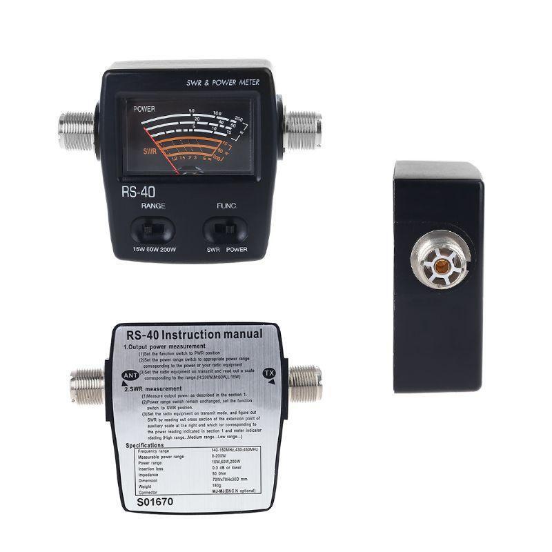 NISSEI RS 40 VHF UHF 200W SWR POWER METER 140-150 - 430-450MHZ 2m 70cm