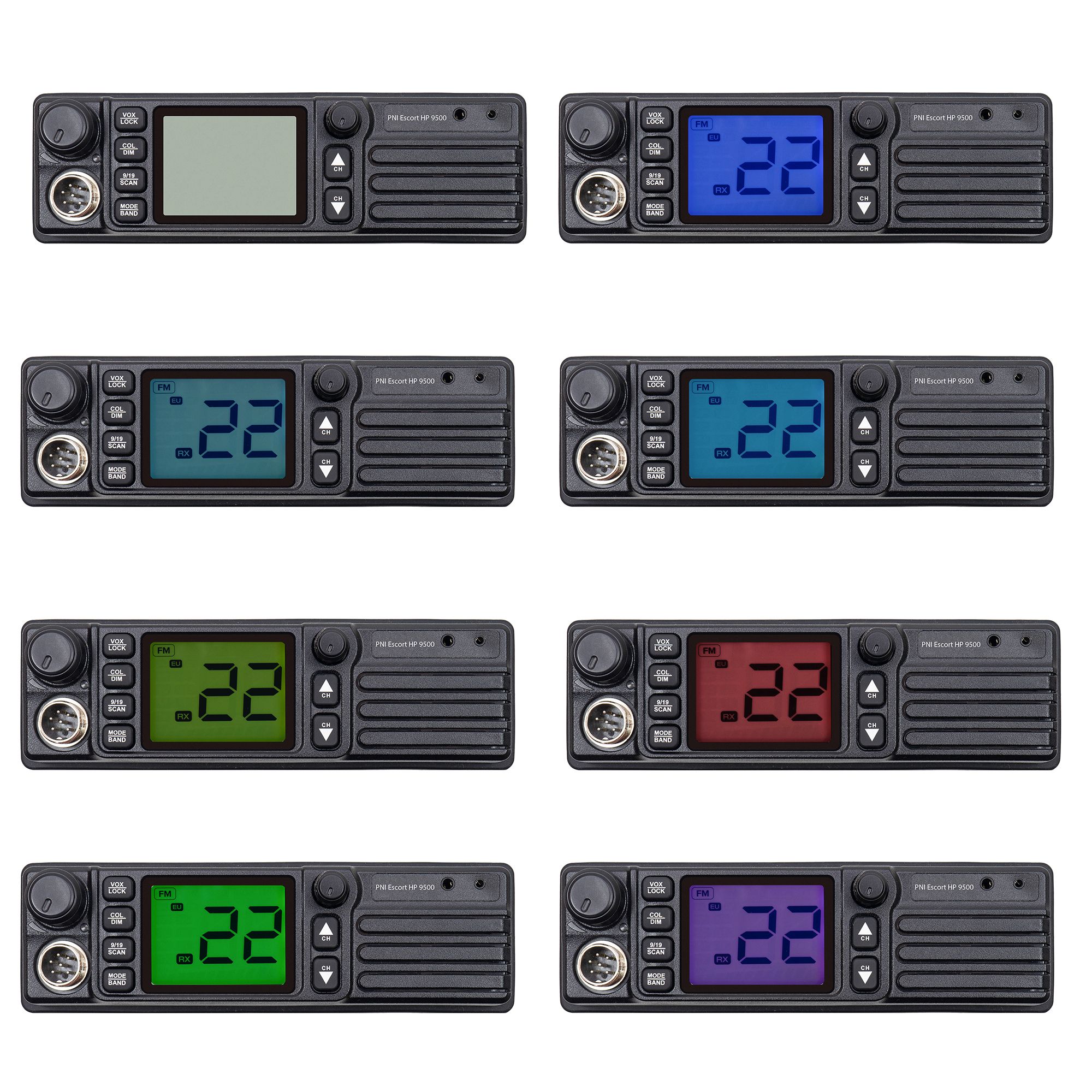 CB PNI Escort radio station HP 9500 multistandard, AM FM, 12V 24V power Front Speaker