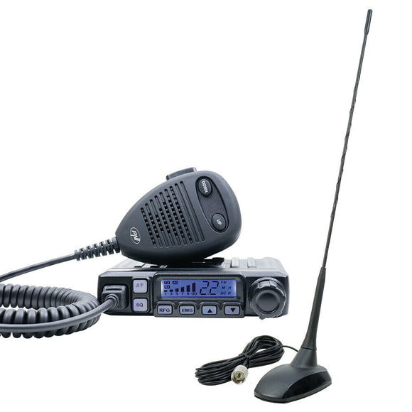 PNI CB Radio Escort HP 7120 . ASQ RF Gain, 4W, 12V with CB Antenna PNI Extra 48