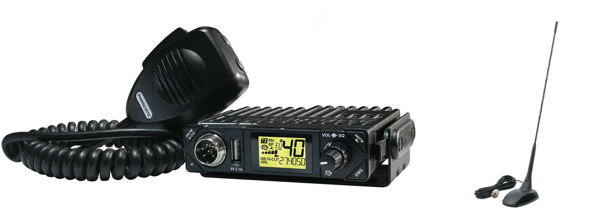 President BILL CB Radio AM FM Ultra Compact Multi Norms UK EU PLUS Ext ...
