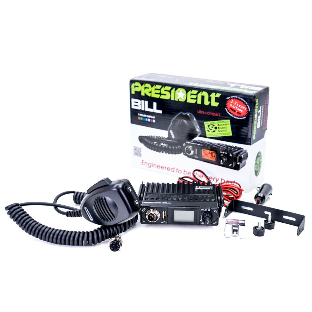 President BILL CB Radio AM FM Multi Norms UK EU – P J Box