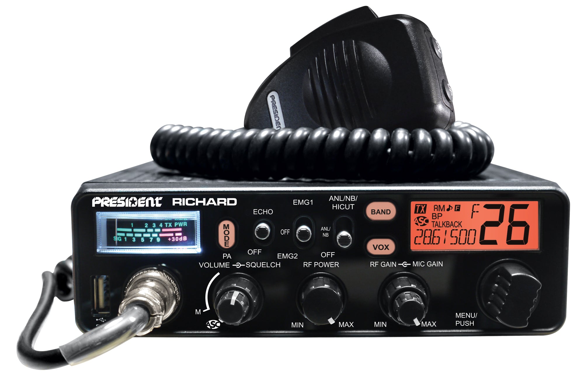President Richard 28MHz 10m & 11m Band AM/FM Mobile Transceiver