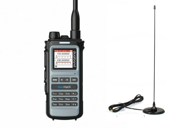 SENHAIX 8600 HANDHELD DUAL BAND RADIO WITH AIRBAND PLUS NAGOYA UT-308UV MAG MOUNT