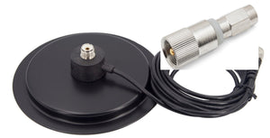 7" TURBO MAG MAGNETIC ANTENNA MOUNT SO239 + PL259 TO 3/8 ADAPTER