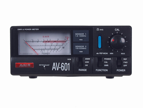 Avair AV 601 HF VHF UHF SWR POWER METER HF VHF UHF 5W, 20W, 200W, 400W, 1000W