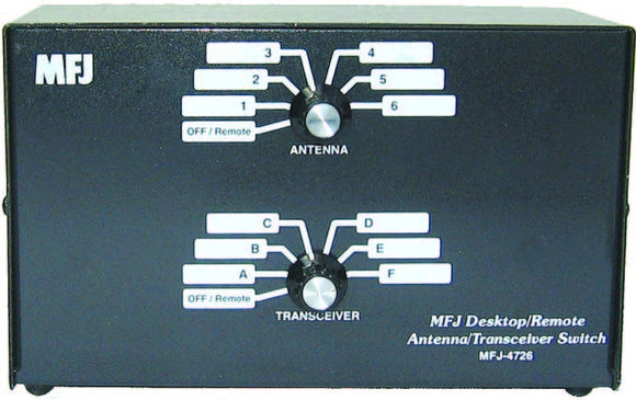 MFJ 4726 ANT XCVR DESK REMOTE SWITCH 6 POS 1.8-150 MHZ