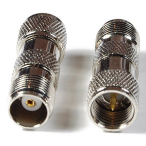 2 X Mini UHF Male to TNC Female Coaxial Adapter