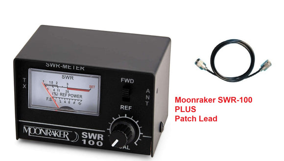 MOONRAKER CB SWR 100 SWR METER CB Radio & 10m PLUS Patch Lead