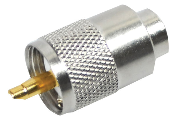 PL259 TEFLON & GOLD TIP 7MM Mini 8, PACK OF 10  CONNECTOR CB HAM Radio