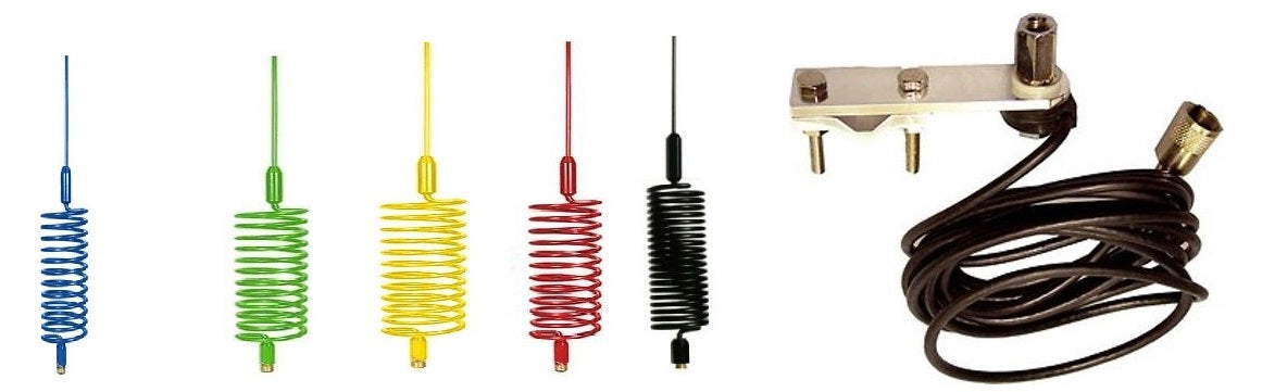 Mini Stinger Plus Flat Bar 2 Bolt Mirror 3/8 Mount CB Mobile Antenna