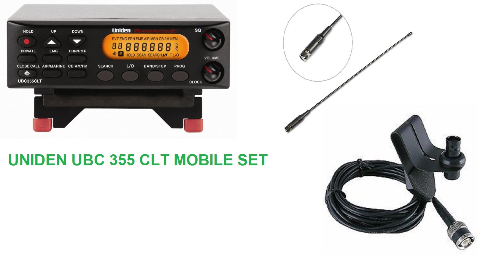 UNIDEN UBC 355 CLT DESK MOBILE SCANNER RECEIVER MOBILE SET